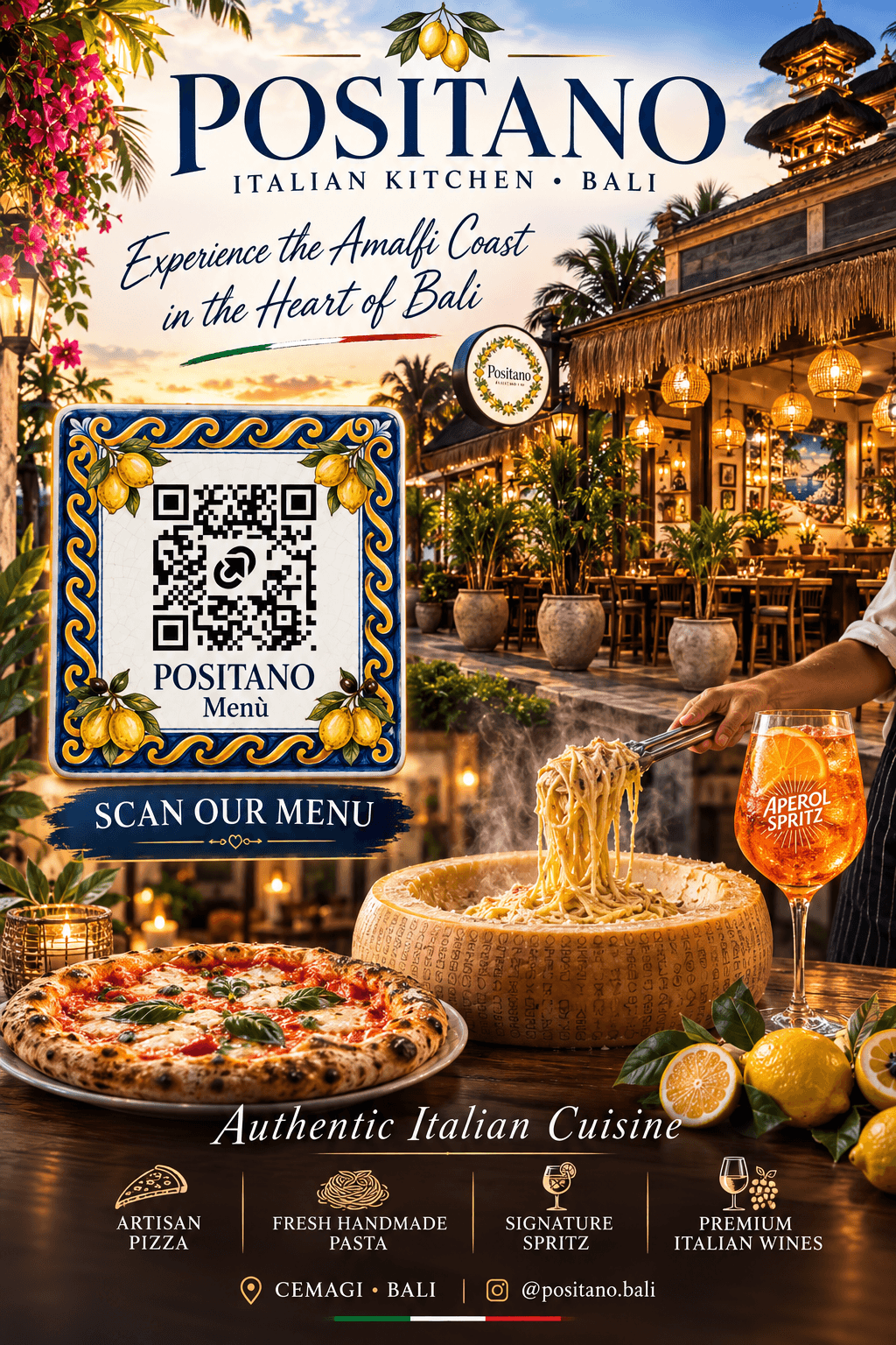 Positano Bali Contact Card