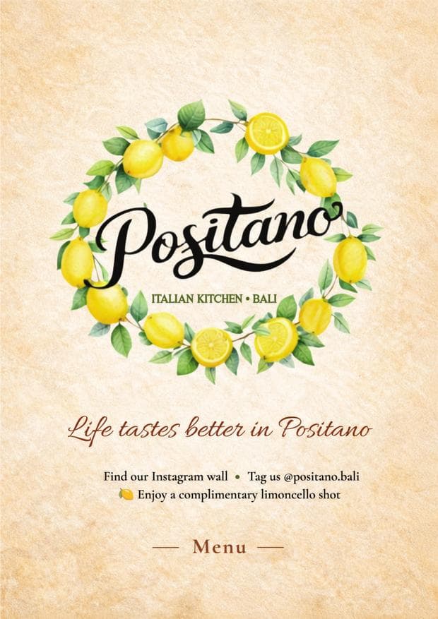 Positano Bali Menu - Page 1